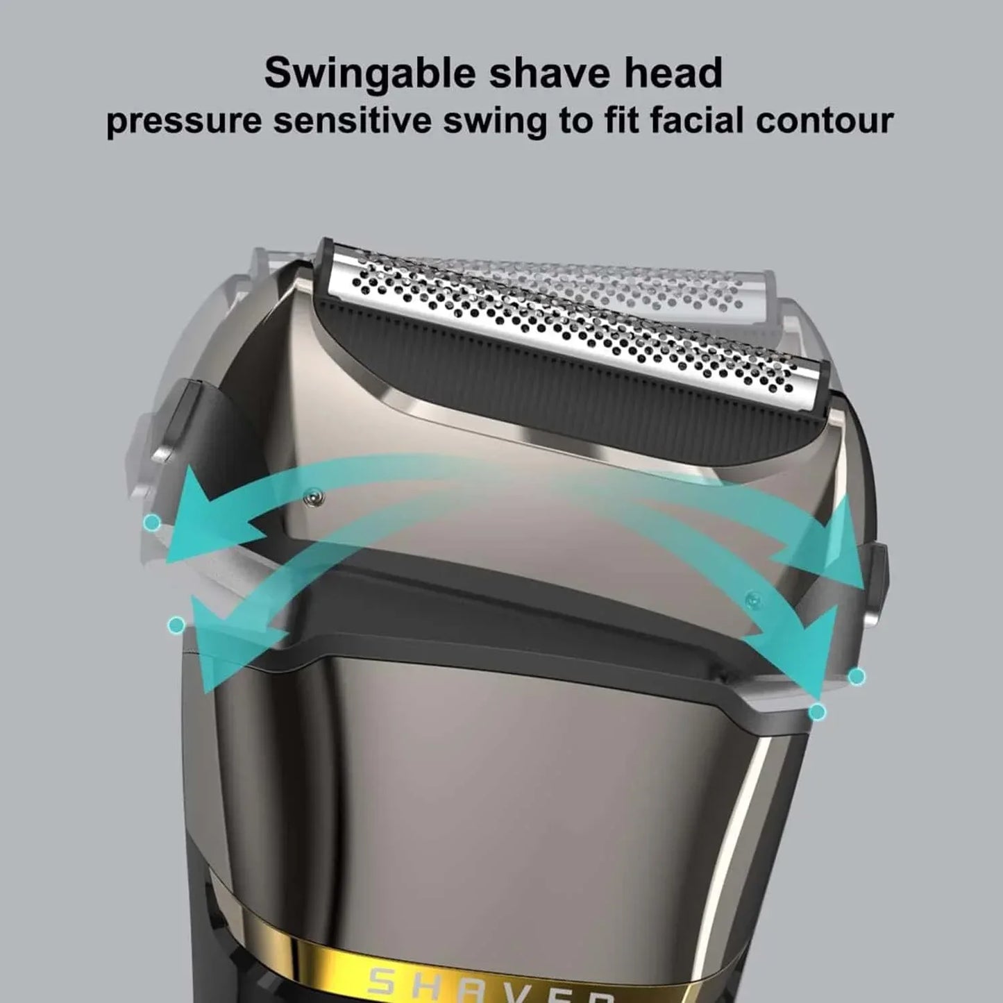 Electric Razor for Men, Wet & Dry Foil Shaver with 3-Blade & Edge Shaving Area, 7500 RPM High Speed Motor, Digital Power Display