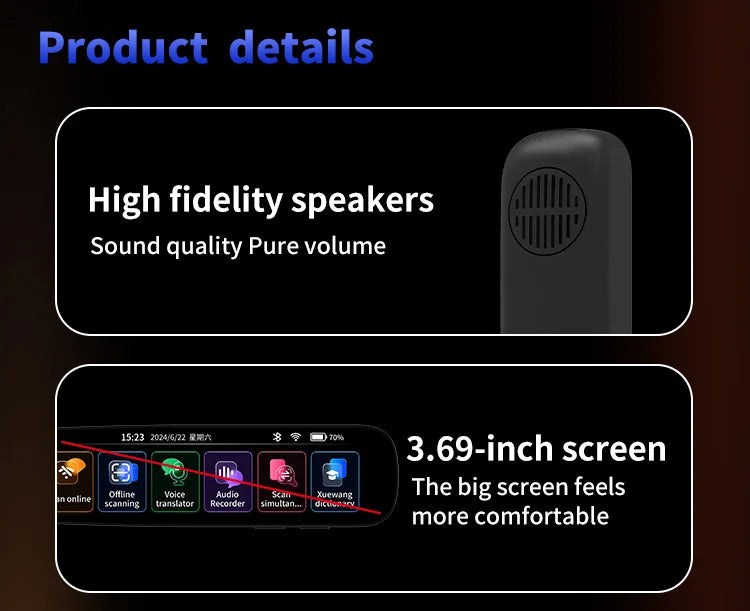 Translation Pen For Teacher Student Smart Voice Scan Translator Pen Multifunction Dictionary Translation Business Travel Abroad