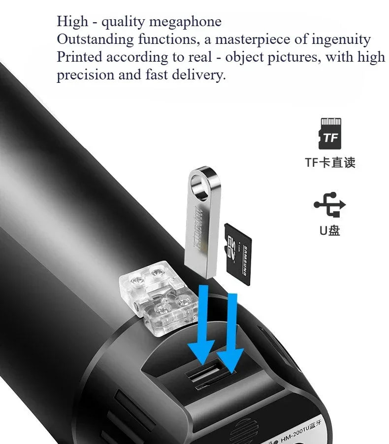 40W High-power Portable Rechargeable Lithium Battery Loudspeaker Megaphone Promotion Special Speaker