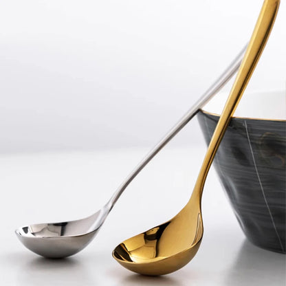 1/6Pc Stainless Steel Thickening Spoon Creative Long Handle Hotel Hot Pot Spoon Soup Ladle Home Kitchen Essential Tools