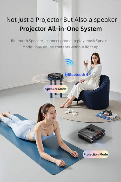 Smart 2K 4K Full HD 1080P Portable Projector Auto Focus Android WiFi Home Cinema Outdoor Game Video Beam Karaoke Projector