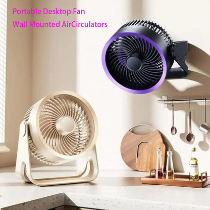 Cordless Electric Fan 3600mah Wireless Portable Air Circulator Fan Desktop Wall Ceiling Air Cooling Cooler Quiet Ventilator