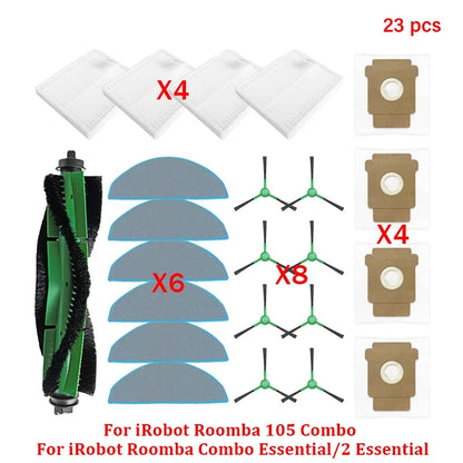 Accessories For iRobot Roomba Combo Essential / 2 Essential, Roomba Vac 2 Essential / 105 Robot Vacuum Cleaner Mop Cloths Part