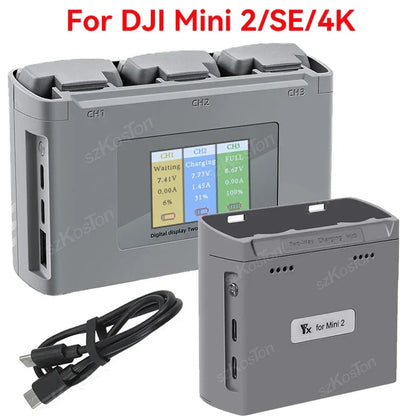 For DJI Mavic Mini 2/SE Mini 4K Battery Charging Hub Drone Battery Charger Charge 2/3-Way Battery Mini 2/SE Drone Accessories