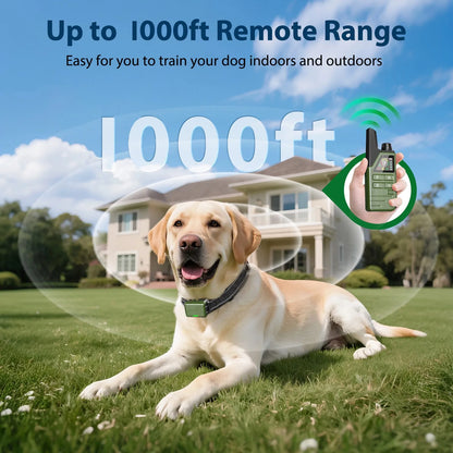 Electric Dog Training Collar 300M Remote Control Pet Puppy Dog Bark Stop Collar IPX7 Waterproof Rechargeable Anti Barking Device