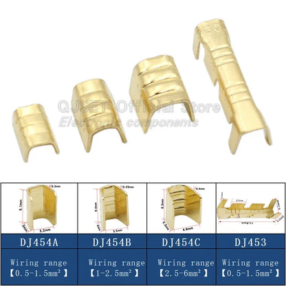 100Pcs DJ454 Wire 0.5-6.0mm² U-shape copper wire crimp terminals Cold pressed connectors Cable lugs for wire splice terminals DJ
