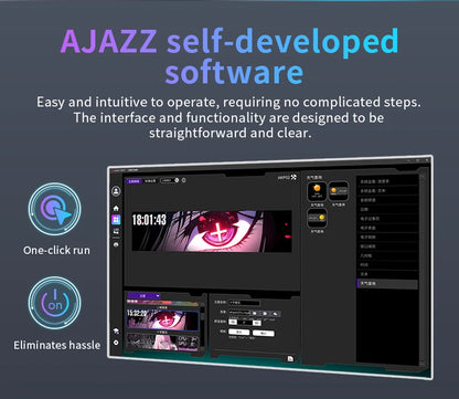 AJAZZ AKP02 9.2inch DIY IPS Secondary Screen 1920*464HD Wired USB Comprehensive Monitoring Multiple Custom Designs for Laptop PC