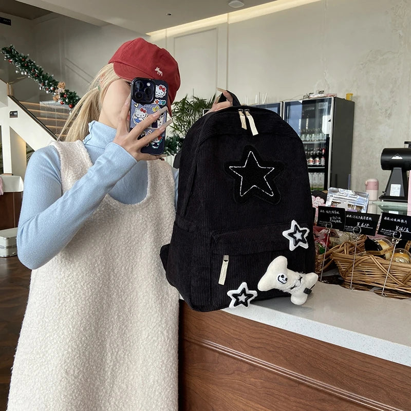 Black Grey White Red Versatile Backpack High Quality Large Capacity Waterproof Travel Bag Washable Nylon Computer Bag Unisex