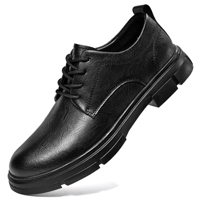 Spring Autumn Casual Men Retro Leather Shoes 2023 Fashion British Style Anti-skid Chaussure Homme Cuir Luxury Brand Designer
