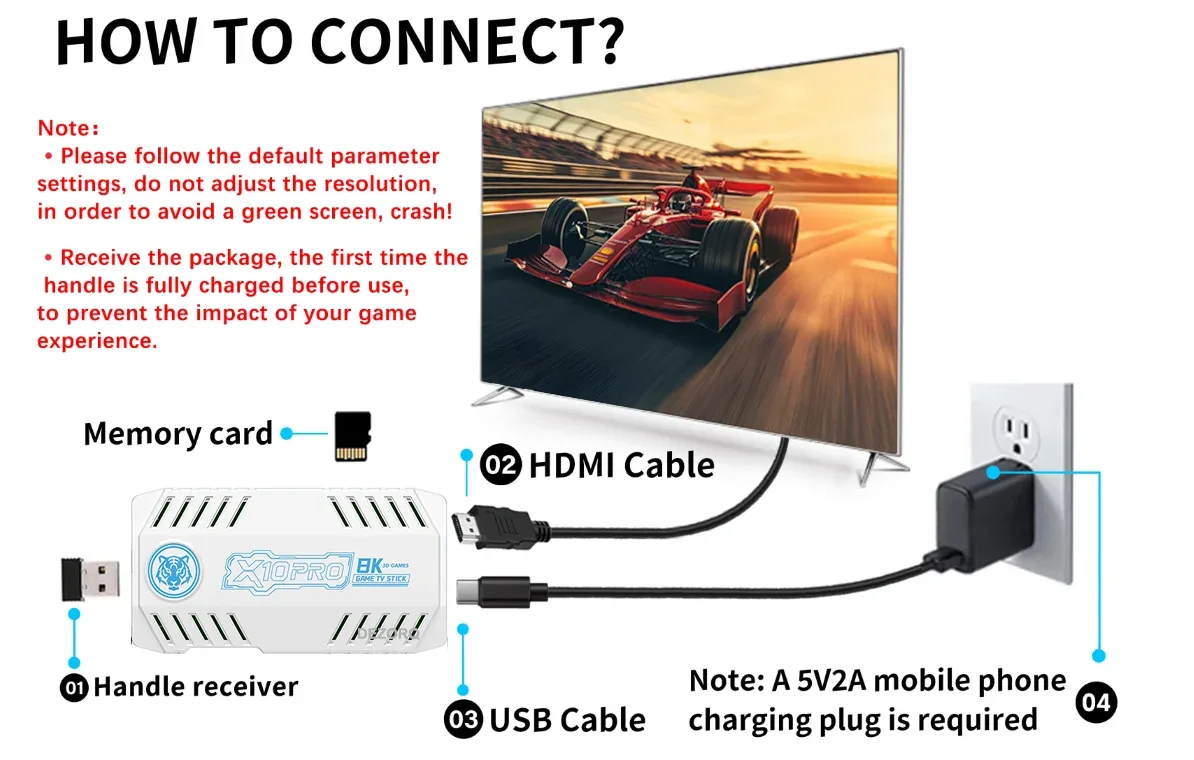 New TV Game Console 128G Built In 50000 Retro Games 50 Emulators Videojuegos Consola Dual Wireless Gamepad X10 Pro Game Stick 4K