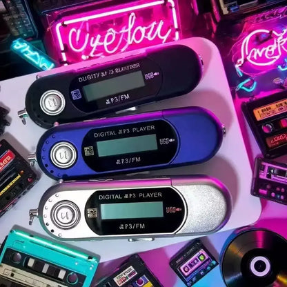 Mini USB MP3 Player Portable 32GB TF Storage FM Radio Music Player Digital LCD Screen Multifunction MP3 Music Player USB Stick