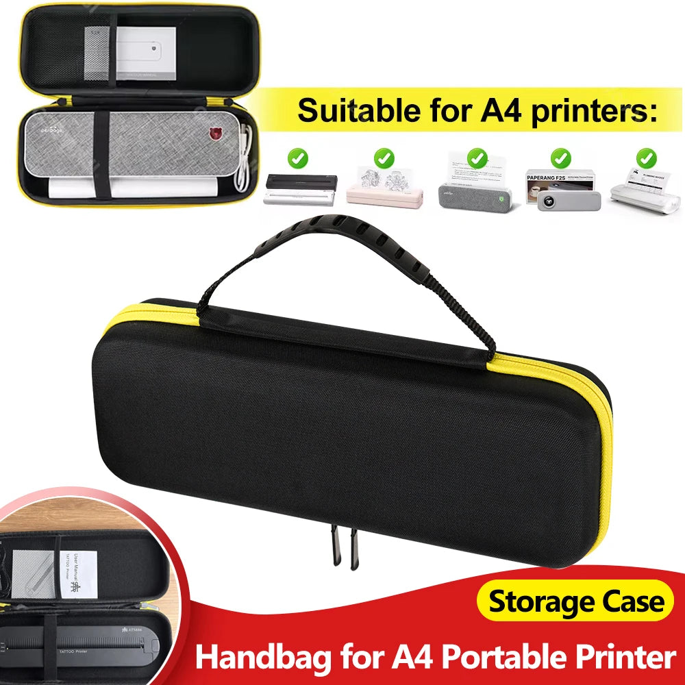 Mini Portable A4 Printer Handbag Storage Case Made Of EVA Large Capacity for A40 Tattoo Printer Peripage Travelling Carry Bag