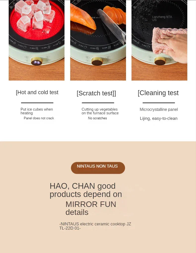 New Electric Ceramic Stove Home Mini Tea Cooker 2000W High Power Induction Cooktop Round Induction Cooker Kitchen Appliances 인덕션