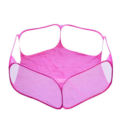 Foldable Open Pet Playpen Portable Transparent Pet Cage Yard Fence for Dog Cat Rabbit Hamster Guinea Pig Indoor Outdoor