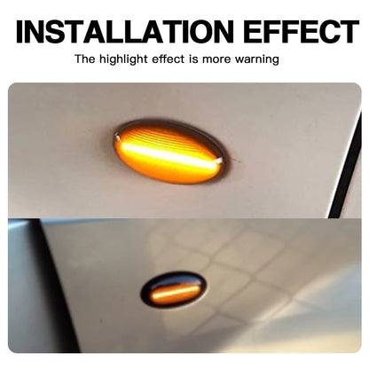 2PCS For Peugeot 107 1007 108 206 307 407 607 Partner Traveller Expert LED Side Marker Light Turn Signal Repeater Lamp