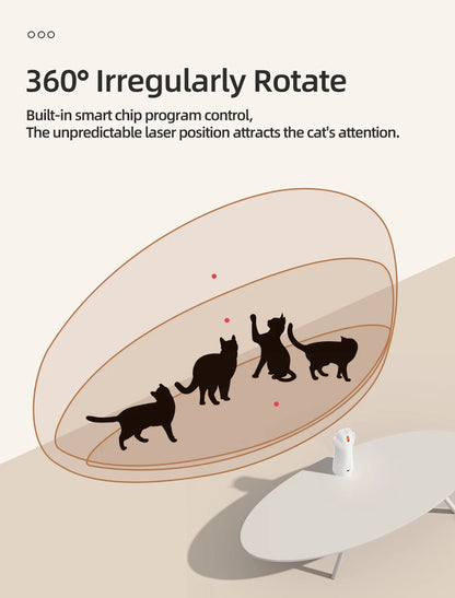 ROJECO Automatic Cat Laser Toy Interactive Intelligent Toys LED Motion Activate Pet Indoor Handheld Wireless Cat Toy Accessories