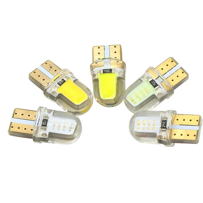 10Pcs T10 W5W BULB LED Car License Plate Lamp COB T10 LED Canbus Clearance Lamp Led Parking Bulb Car Interior Reading Light