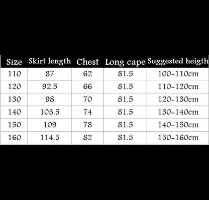 Robe de sorcière noire et blanche pour enfants, chien loyal, vêtements Kuira, robe longue, perruque Everak, performance d'Hall