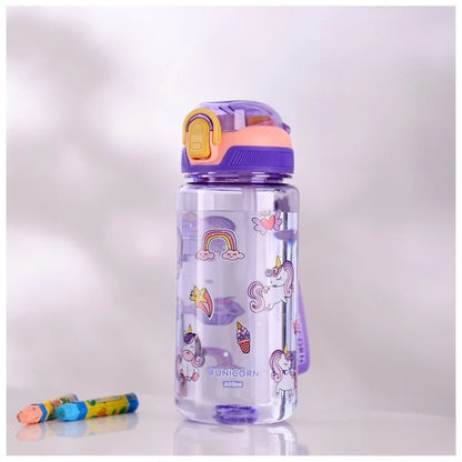 Dinosaur Themed Camping Bottle For Water Drinking Cup With Straw 600ml BPA Free Leakproof Kids Sports Bottle Lightweight Durable