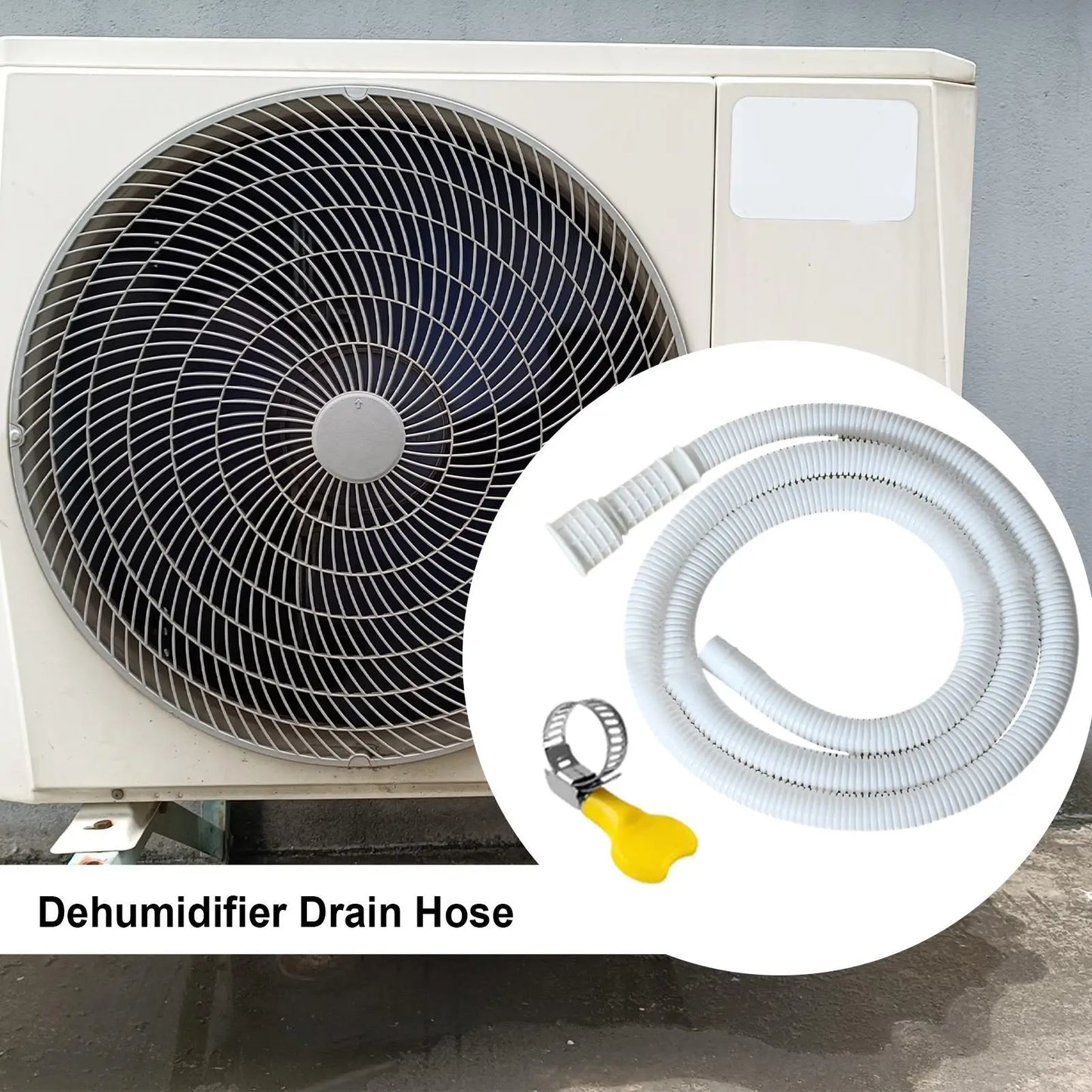 2/3/5m*2.5cm Air Conditioner Drain Hose Flexible Drain Hose With Clip Cuttable Rubber Adapter Dehumidifier Drain Hose