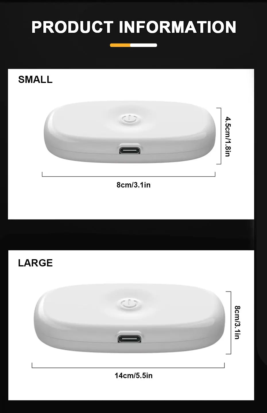 BLALION Car LED Touch Light Wall Reading Lamp Magnet Base Car Ceiling Light Ambient Mood Interior Lighting USB Rechargeable Lamp