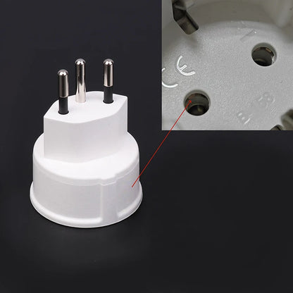 (YOUU06)1pc Embedded Swiss Adapter Converter Plug EU DE Germany Socket 3Pin Swiss Plugs Adaptor Swiss Plug Turn To French Plug