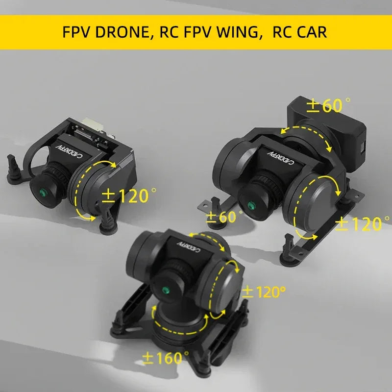 Caddx GM1 GM2 GM3 FPV Gimbal Head Tracking (No Camera) CaddxFPV For FC FPV 19mm Camera Avatar HD Goggles Drone Car Airplane