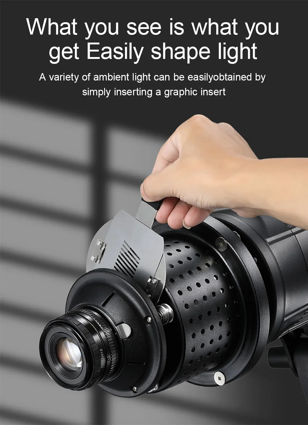 SOONPHO Conical Snoots Graphic Cards for OT1 OT1PRO Projection Film  DIY Shape Insert Photography Background Match Godox Lights