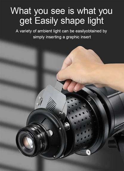 SOONPHO Conical Snoots Graphic Cards for OT1 OT1PRO Projection Film  DIY Shape Insert Photography Background Match Godox Lights