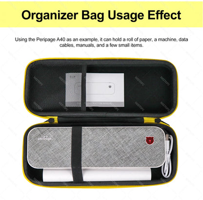 Mini Portable A4 Printer Handbag Storage Case Made Of EVA Large Capacity for A40 Tattoo Printer Peripage Travelling Carry Bag
