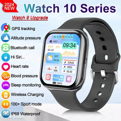 New Watch 10 Smart Watch Men Body Temperature BT Call NFC Always on Display GPS Sport Watches Women Smartwatch For Apple Android