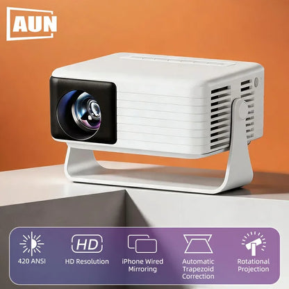 AUN Y3 MINI Projector Home Theater LED Portable 3D Video Smart TV Cinema Game Wired Mirror IPhone For Full HD 4K Video Via HDMI