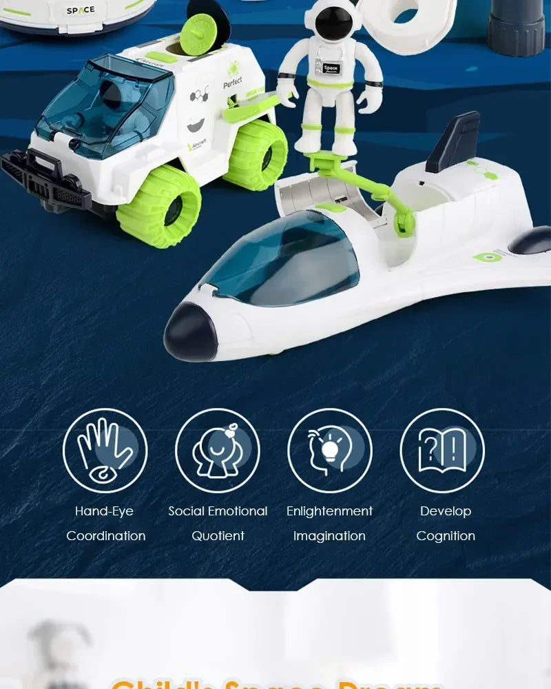 Puzzle Acousto Optic Space Toys Space Model Air Force Shuttle Space Station Rocket Aviation Series Toy Forkids Christmas Gift