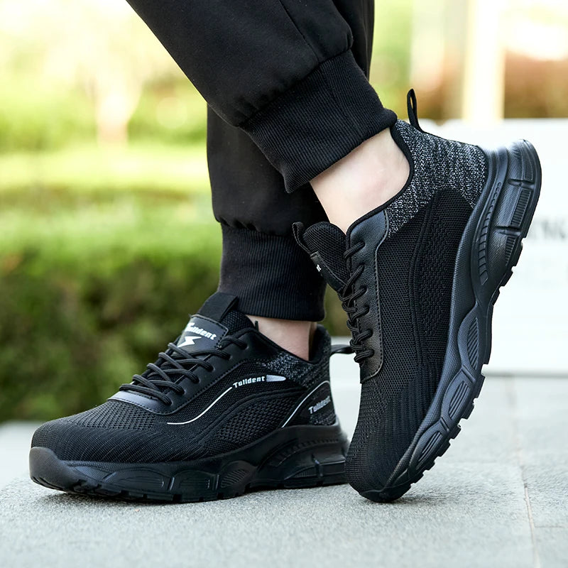 New men's safety shoes, anti smash and anti stab work shoes, men's indestructible safety boots, insulated shoes