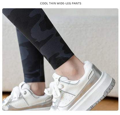 Women Camo Shark Pants High Waist Pocket Leggings Big Size Stretchy Casual Pants Fashion Skinny Yoga Fitness Pants