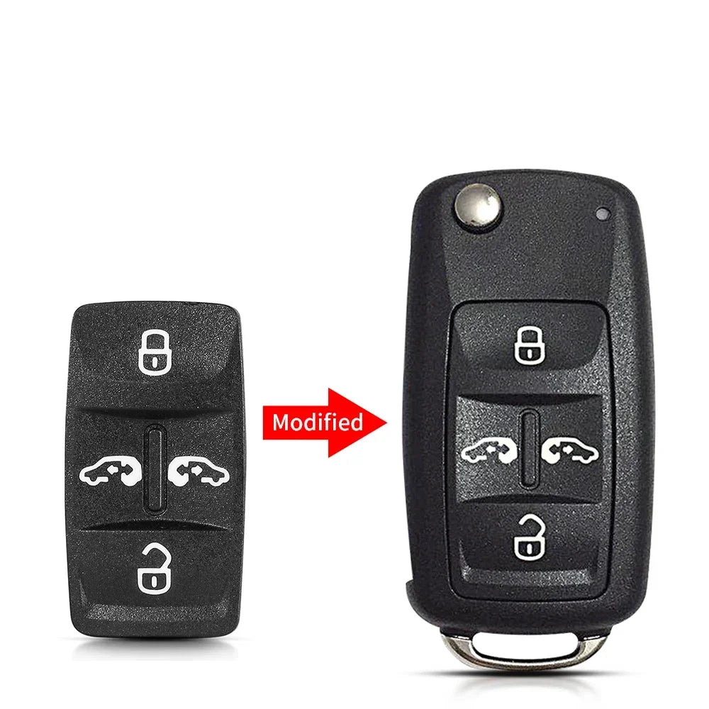 KEYYOU 1PCS Car Key Buttons Pad For VW Golf Mk7 Gol Key For Skoda Rapid superb yeti For Seat ibiza altea leon Car Accessories