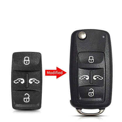 KEYYOU 1PCS Car Key Buttons Pad For VW Golf Mk7 Gol Key For Skoda Rapid superb yeti For Seat ibiza altea leon Car Accessories