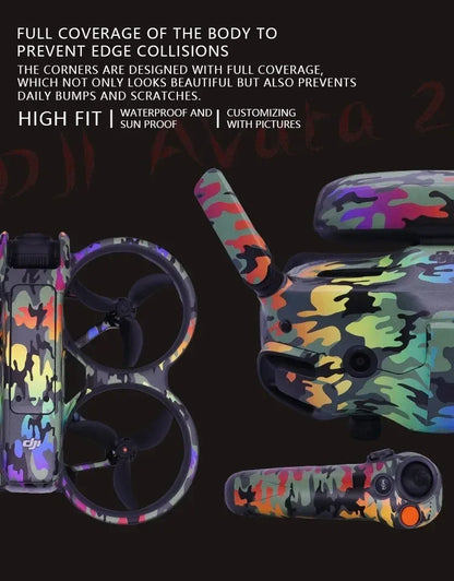 Stickers Skin Set Protective Film for DJI Avata 2 Motion Rocker 3 Goggles 3 Anti-scratch Protective Film Refit Decals Accessory