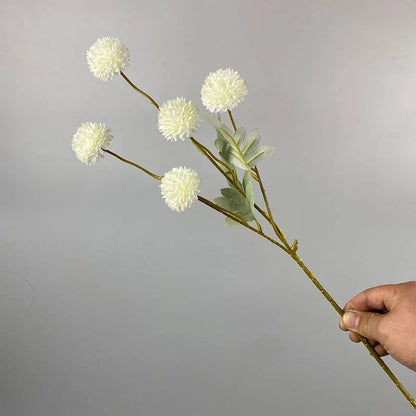 5 Head Dandelion Artificial Flowers Wedding Decoration Fake Flowers Small Thorn Ball DIY Home Decor Bouquet Valentine's Day Gift