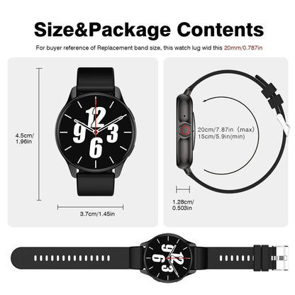 HOMEFISH Smart Watch Wireless Calling Multiple Sports Modes Music Player Health Tracking DIY Watch Faces Android iOS