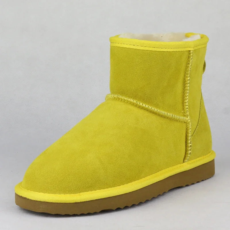 UVWP New Fashion Australia Classic Men Snow Boots Top Quality Genuine Leather Ankle Boots Warm Winter Boots Mens Shoes