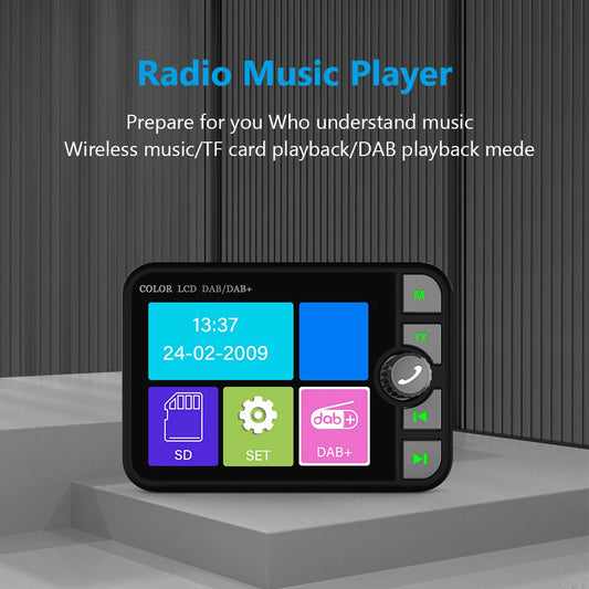 Stereo Digital Broadcast 2.4Inch LCD Color Screen Radio Receiver Bluetooth 5.0 DAB/DAB+ Digital Radio MP3 FM Transmitter for Car by PDG ibma