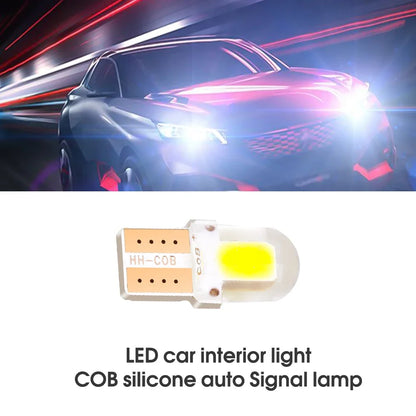 10Pcs T10 W5W BULB LED Car License Plate Lamp COB T10 LED Canbus Clearance Lamp Led Parking Bulb Car Interior Reading Light