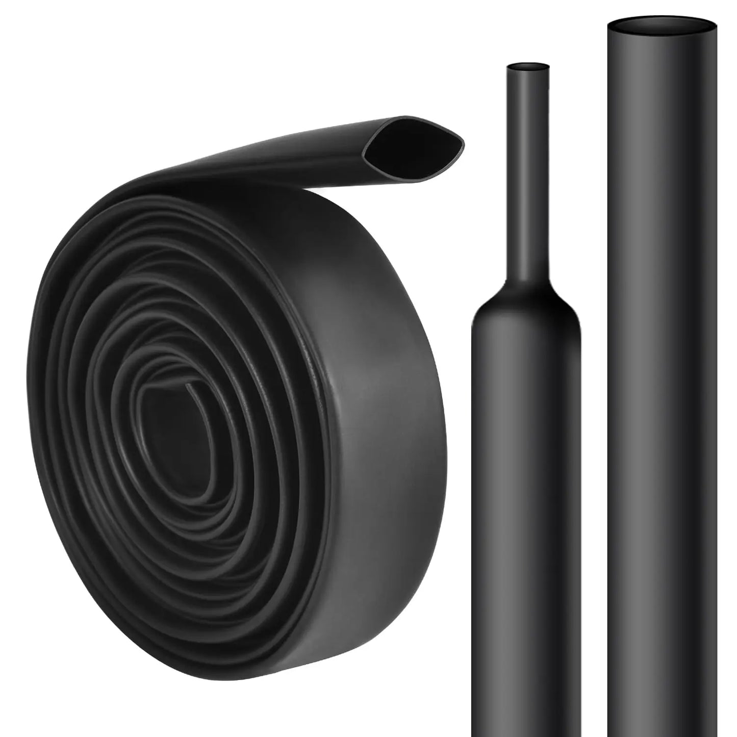 1M 4:1 4/6/8/12/16mm Heat Shrink Tubing Marine Grade Waterproof Adhesive Lined Black Polyolefin Sleeving Wrap Shrinking 4 to 1