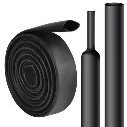 1M 4:1 4/6/8/12/16mm Heat Shrink Tubing Marine Grade Waterproof Adhesive Lined Black Polyolefin Sleeving Wrap Shrinking 4 to 1