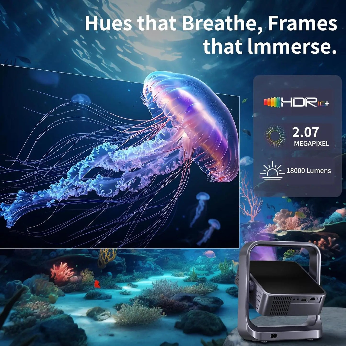 Fintex C9 Ultra Projector  4k Full HD 1080P HDR10 Proyector 700 ANSI Android TV9.0 ASA3.0 Auto Focus Portable Projectors