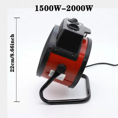3500W Portable Ceramic Electric Space Heater 2500W Thermostat Air Warmer Radiator Room Fast Heat Auto Shut-Off Safety 1500KW