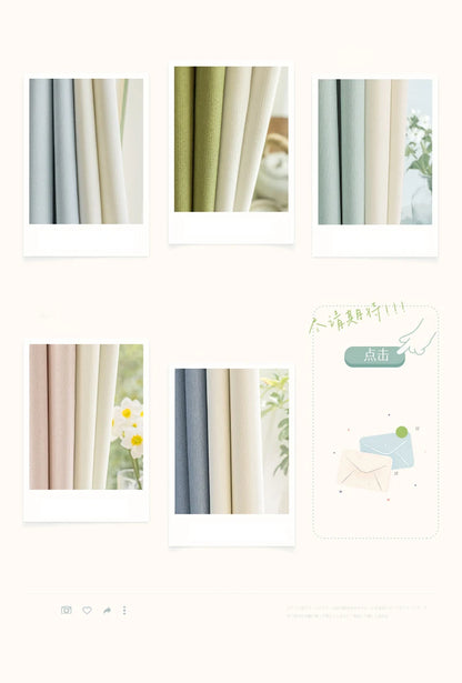 Minimalist Children's Room Drapes Large Area Bedroom Blackout Curtain Home Balcony Bay Window Curtains Modern Living Room Drape