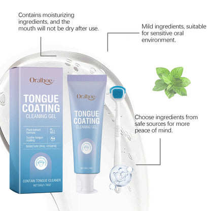 Tongue Cleaning Gel Removes Tongue Coating Inhibits Oral Bacteria Improve Bad Breath Fresh Breath Care Tongue Cleaning Gel Set