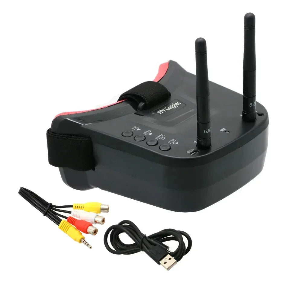5.8G 40CH Dual Antennas FPV Goggles Monitor Video Glasses Headset HD W/ 5.8G 25mW transmitter fpv camera + Osd for Racing Drone
